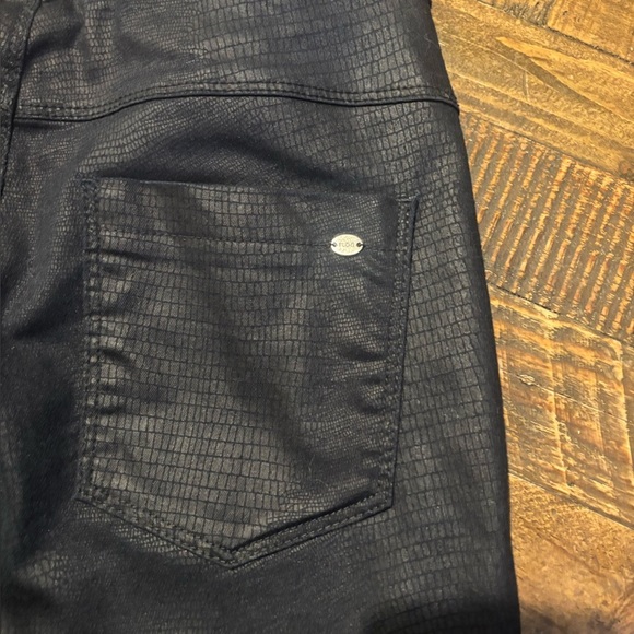 Bevy Flog Women's Elastic Drawstring Shely Pants In Snakeskin  Dark Navy 24 - Picture 11 of 14